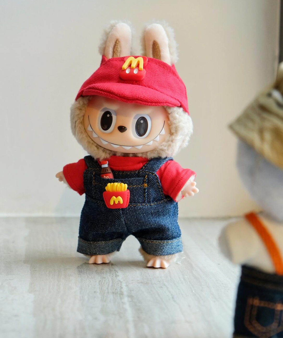Monster Closet Labubu with McDonald's-themed outfit