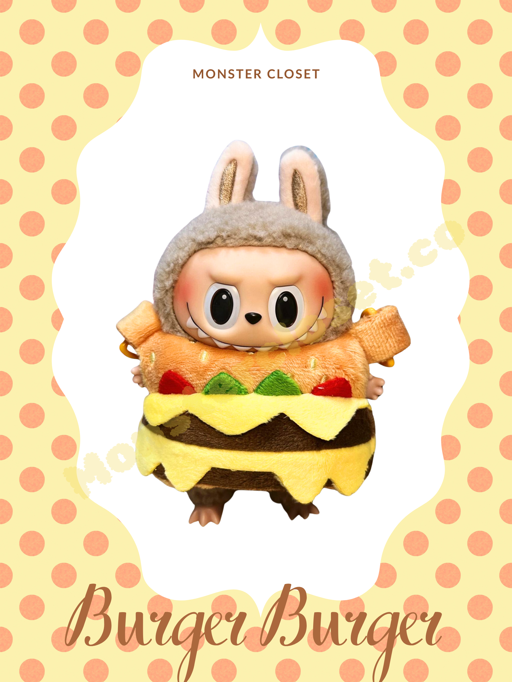Monster Closet Labubu Clothes burger outfit