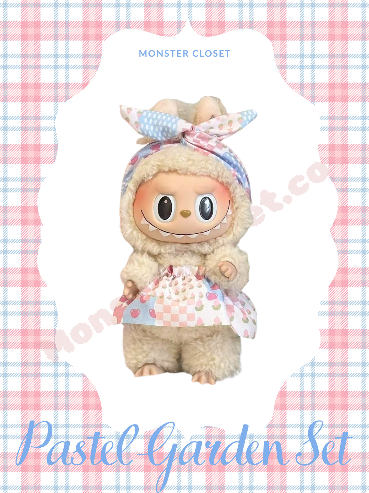 Monster Closet Labubu Clothes; Pastel Garden Set