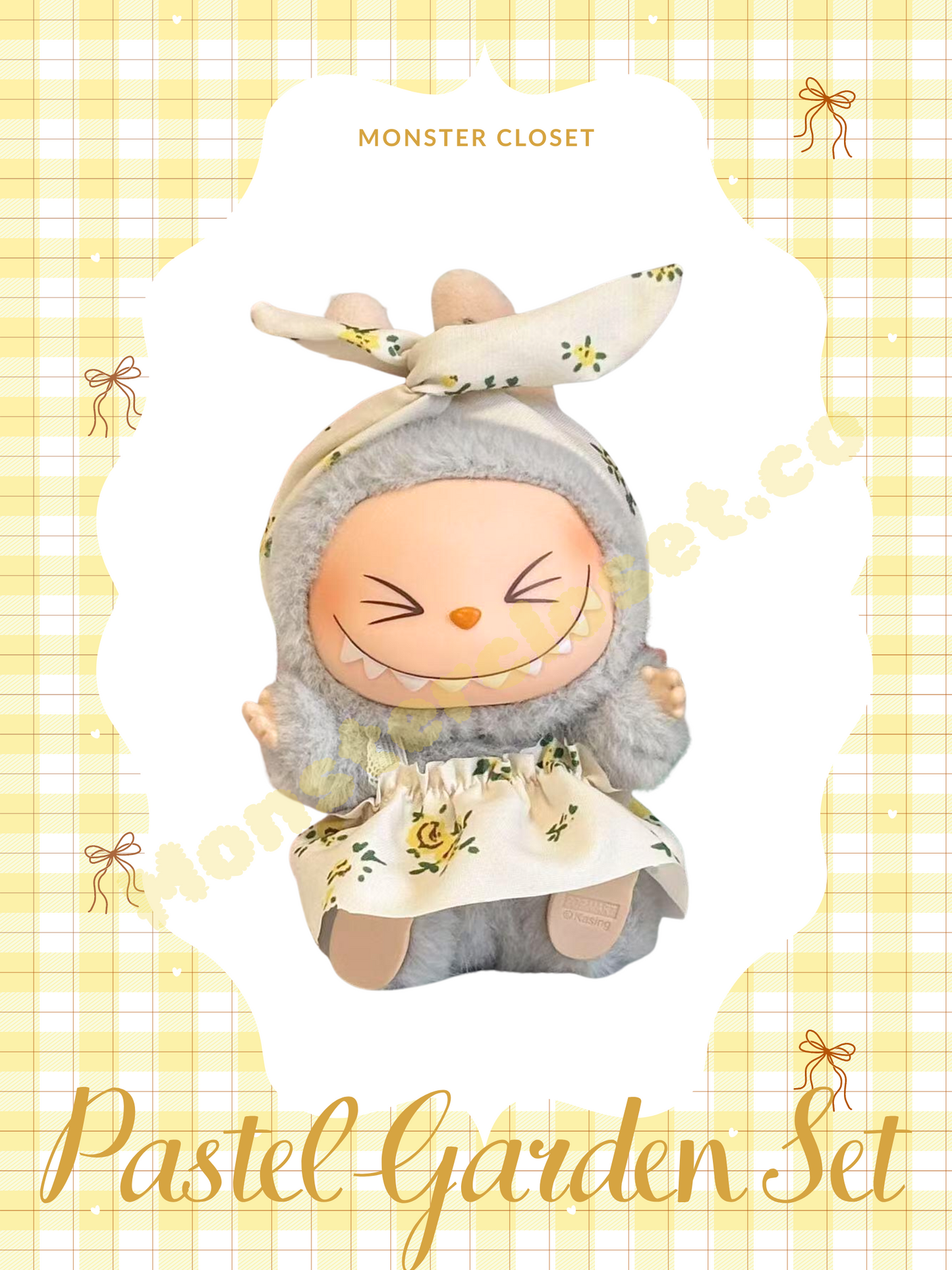 Monster Closet Labubu Clothes; Pastel Garden Set