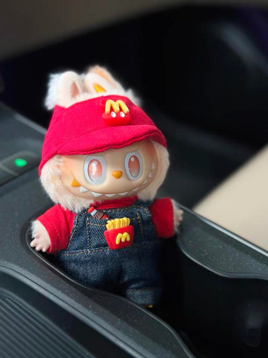 Monster Closet Labubu with McDonald's-themed outfit